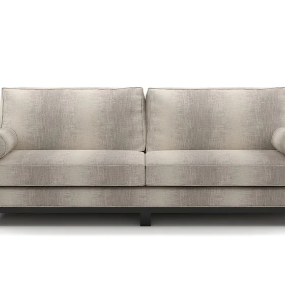 Photo of the fabric Maxime Zinc swatch by James Dunlop. Use for Upholstery, Accessory. Style of Stripe, Texture