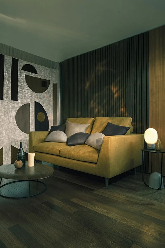 Photo of the fabric Hue K5183 16 in situ by Kirkby Design. Use for Curtains, Upholstery, Accessory. Style of Plain