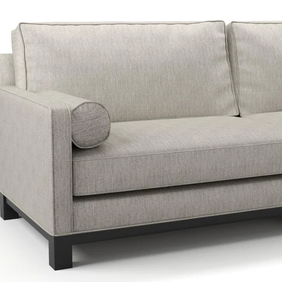 Photo of the fabric Trezor Fog swatch by James Dunlop FibreGuard. Use for Curtains, Upholstery, Accessory. Style of Chenille, Plain