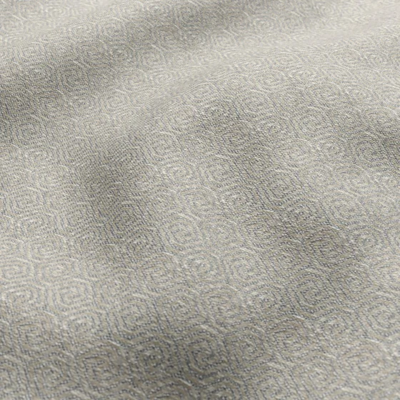 Photo of the fabric Rockley Silver swatch by Zepel FibreGuard. Use for Upholstery, Accessory, Top of Bed. Style of Geometric, Jacquard