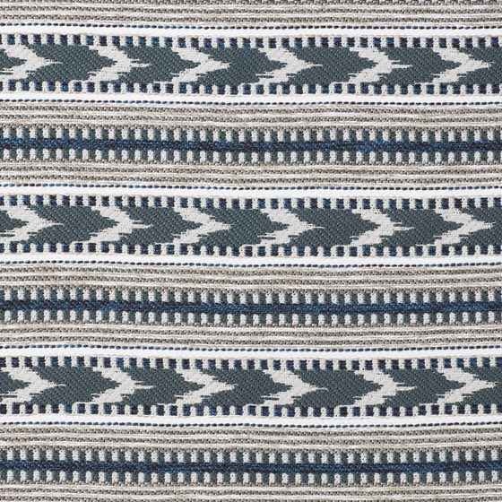 Photo of the fabric Oceanus FR 10841 Sd 010841.101 swatch by Fischbacher 1819. Use for Upholstery. Style of Jacquard, Stripe