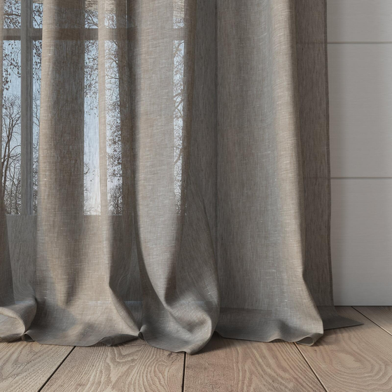 Photo of the fabric Gesso Lino Driftwood swatch by Mokum. Use for Curtains. Style of Plain, Texture