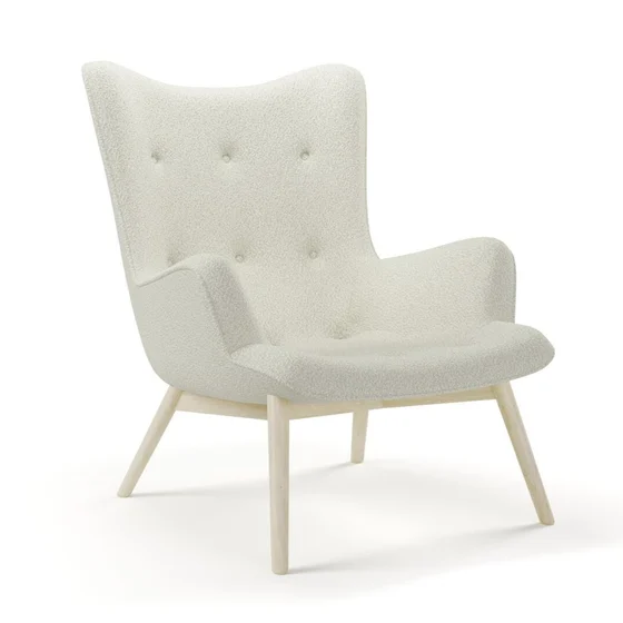 Photo of the fabric Airlie Oyster swatch by James Dunlop. Use for Upholstery, Accessory. Style of Plain, Texture