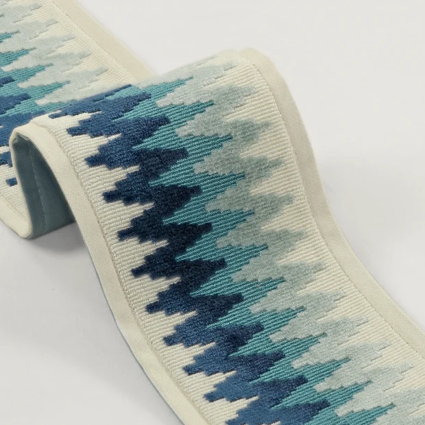 Photo of the fabric Chevron Braid T116 02 swatch by Romo. Use for Trim