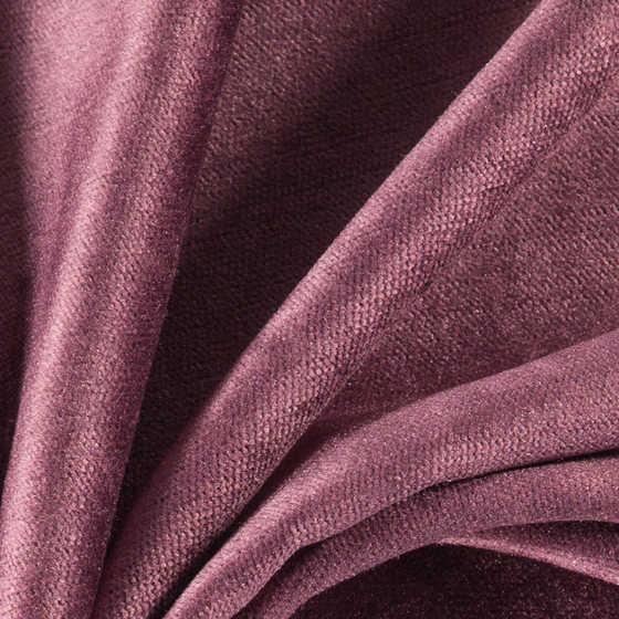 Photo of the fabric Monte Carlo Raisin swatch by Zepel. Use for Curtains, Upholstery, Accessory, Top of Bed. Style of Plain, Velvet