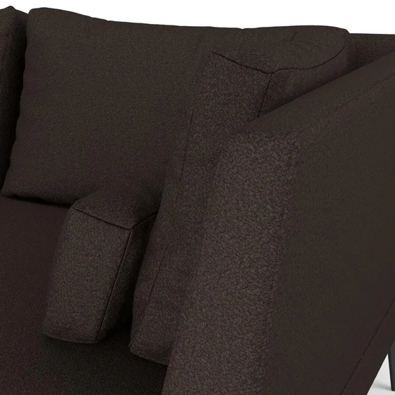 Photo of the fabric Grande Boucle Chocolate swatch by Catherine Martin by Mokum. Use for Upholstery, Accessory. Style of Plain, Texture