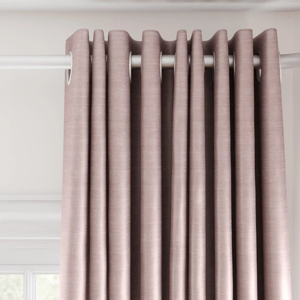 Photo of the fabric Luxe Orchid swatch by James Dunlop Essentials. Use for Curtains, Accessory, Top of Bed. Style of Plain, Texture