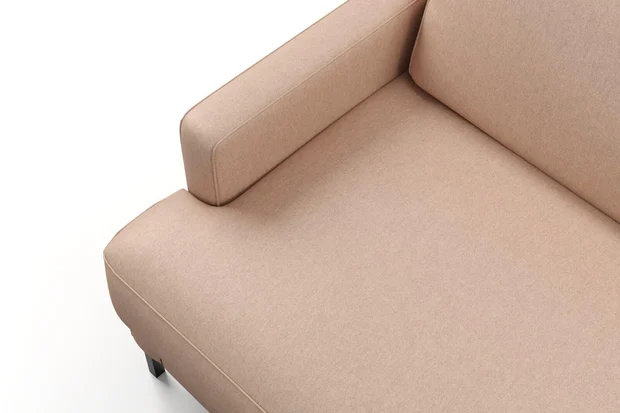 Photo of the fabric Prato Peach swatch by Mokum. Use for Upholstery, Accessory. Style of Plain, Texture