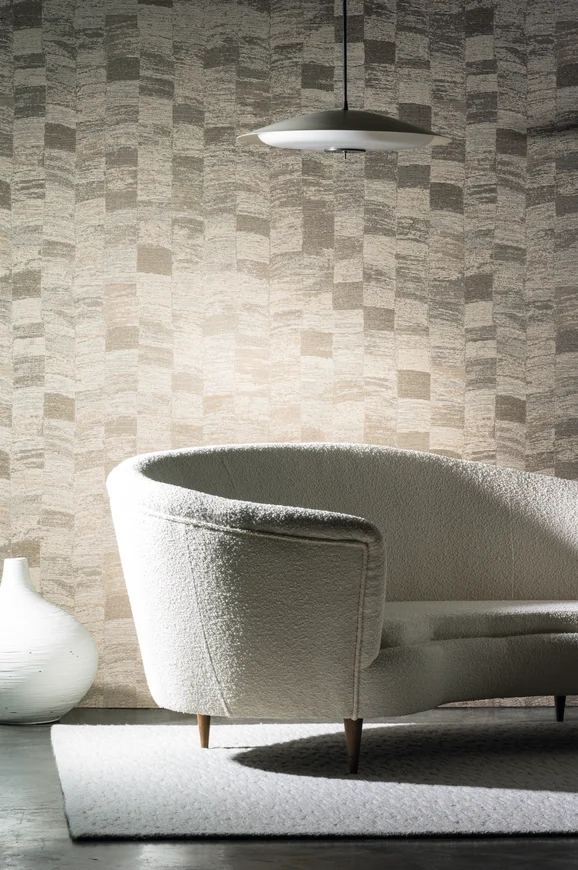 Photo of the fabric Pueblos Wp 7112 7112 0214 in situ by Casamance. Use for Wall Covering. Style of Abstract, Texture