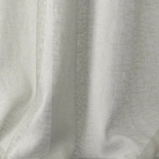 Photo of the fabric Laconia Air Ecru swatch by James Dunlop. Use for Sheer Curtains. Style of Plain, Sheer