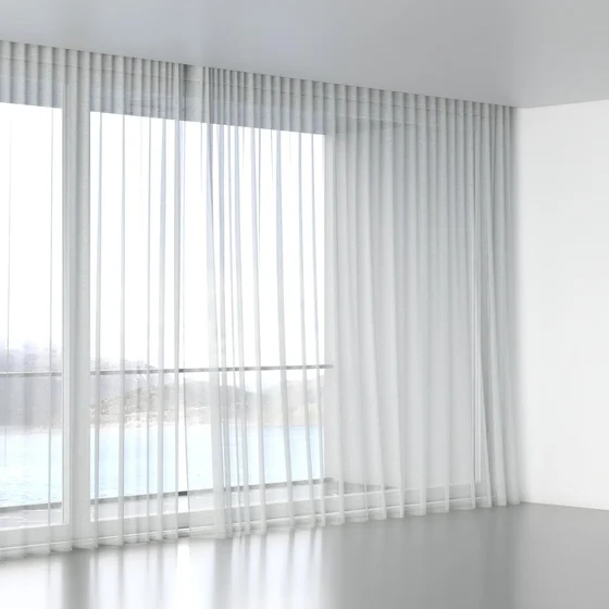 Photo of the fabric Enso Silver swatch by Mokum. Use for Sheer Curtains. Style of Plain, Sheer