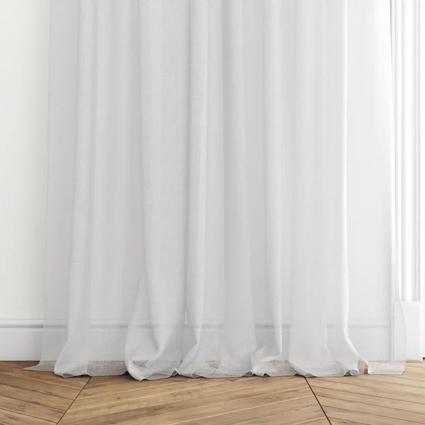 Photo of the fabric Seaview Alabaster swatch by James Dunlop. Use for Sheer Curtains. Style of Plain, Sheer