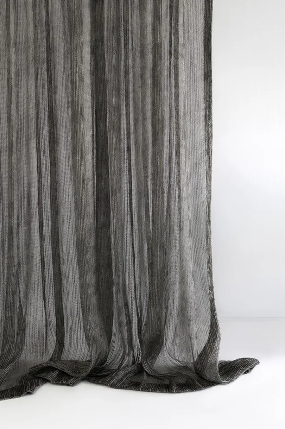 Photo of the fabric Hessian Linen in situ by Mokum. Use for Sheer Curtains. Style of Abstract, Sheer