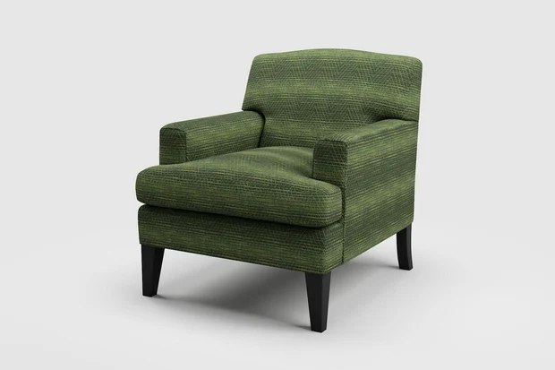 Photo of the fabric Gala Avocado swatch by James Dunlop FibreGuard. Use for Upholstery, Accessory. Style of Geometric, Jacquard