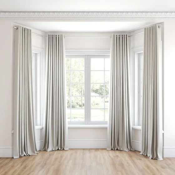 Photo of the fabric Eclipse Blackout Oyster swatch by James Dunlop. Use for Curtains. Style of Plain, Texture