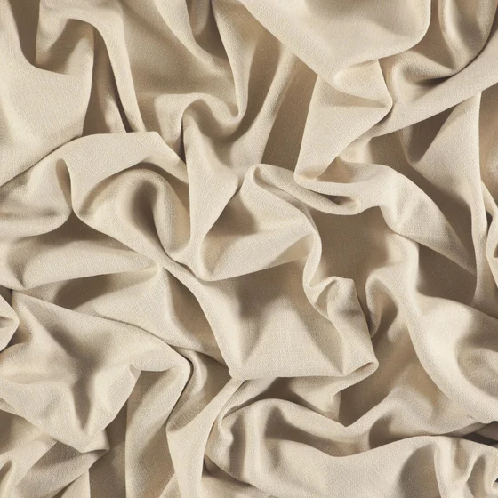 Photo of the fabric Outlander Ivory swatch by Zepel. Use for Curtains, Upholstery, Accessory, Top of Bed. Style of Plain, Texture