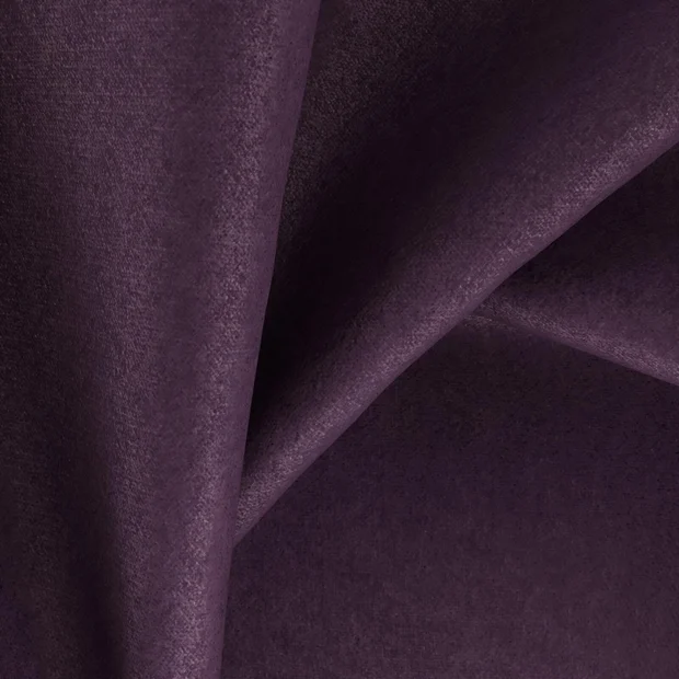 Photo of the fabric Lech Plum swatch by Zepel FibreGuard. Use for Curtains, Upholstery, Accessory, Top of Bed. Style of Plain, Velvet