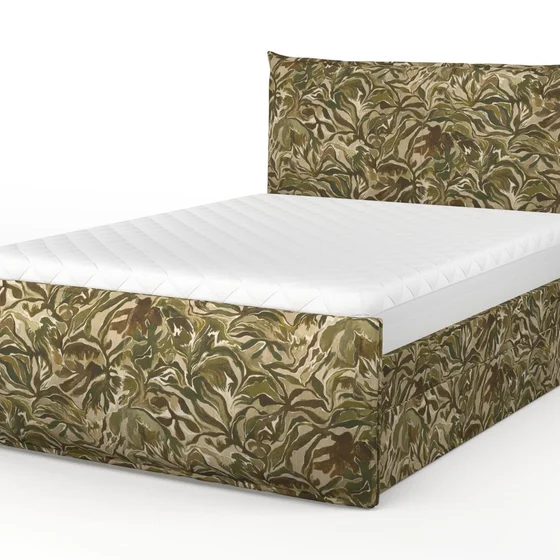 Photo of the fabric Grande Terre Jungle swatch by Mokum. Use for Curtains, Upholstery Light Duty, Accessory. Style of Floral And Botannical, Print