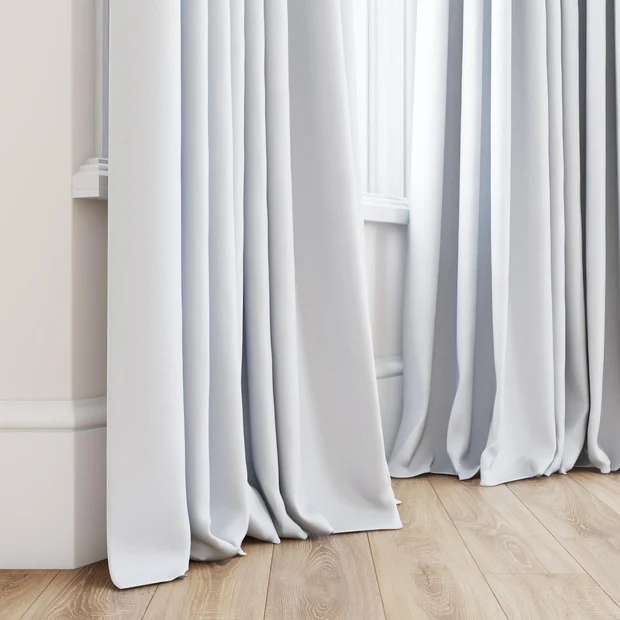 Photo of the fabric Oakley FR Whitewash swatch by James Dunlop. Use for Curtains. Style of Plain, Texture