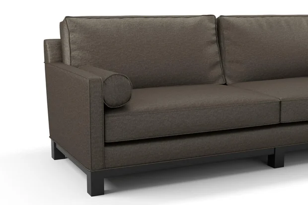Photo of the fabric Poker Mink swatch by James Dunlop FibreGuard. Use for Upholstery, Accessory, Top of Bed. Style of Chenille, Plain