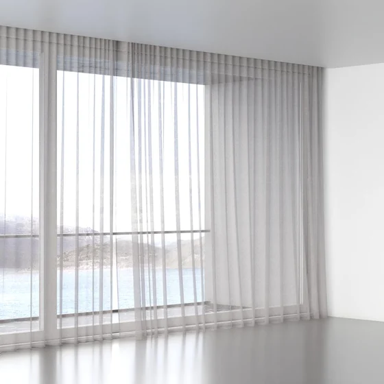 Photo of the fabric Seaview Black Sand swatch by James Dunlop. Use for Sheer Curtains. Style of Plain, Sheer