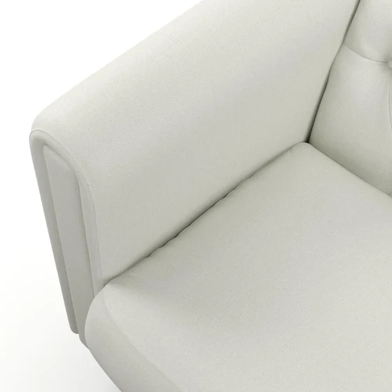 Photo of the fabric Sit Out Greige swatch by James Dunlop FibreGuard. Use for Upholstery, Accessory. Style of Plain, Taffeta