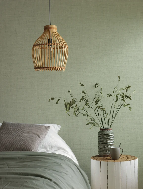Photo of the fabric Tweed Wallpaper 8547 8547 84 65 in situ by Casadeco. Use for Wall Covering. Style of Plain