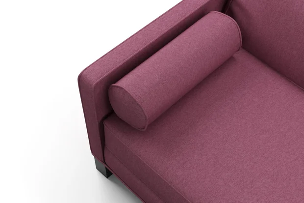 Photo of the fabric Braveheart Damson swatch by James Dunlop FibreGuard. Use for Upholstery, Accessory, Top of Bed. Style of Plain, Taffeta