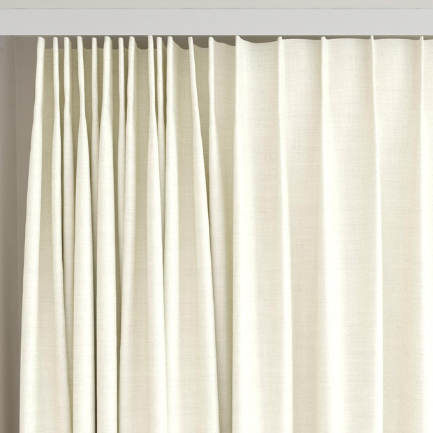 Photo of the fabric Keystone Ecru swatch by James Dunlop FibreGuard. Use for Curtains, Upholstery, Accessory, Top of Bed. Style of Plain, Texture