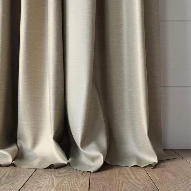 Photo of the fabric Luxe Cement swatch by James Dunlop Essentials. Use for Curtains, Accessory, Top of Bed. Style of Plain, Texture