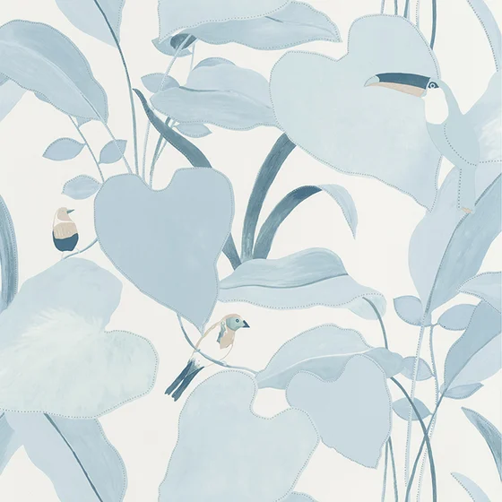 Photo of the fabric Amazonia Wallpaper 10142 62 15 swatch by James Dunlop. Use for Wall Covering. Style of Floral And Botannical