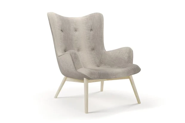 Photo of the fabric Maxime Zinc swatch by James Dunlop. Use for Upholstery, Accessory. Style of Stripe, Texture