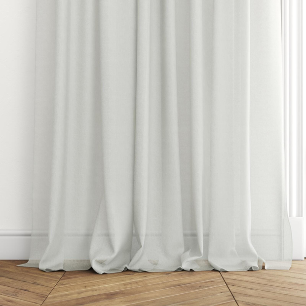Photo of the fabric Foreshore Mist swatch by James Dunlop. Use for Sheer Curtains. Style of Plain, Sheer