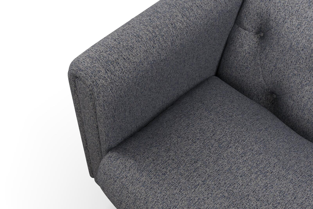 Photo of the fabric Omni Petrol swatch by James Dunlop FibreGuard. Use for Upholstery, Accessory, Top of Bed. Style of Plain, Texture