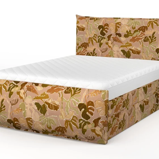 Photo of the fabric Papeete Clay swatch by Mokum. Use for Upholstery, Accessory. Style of Floral And Botannical, Print