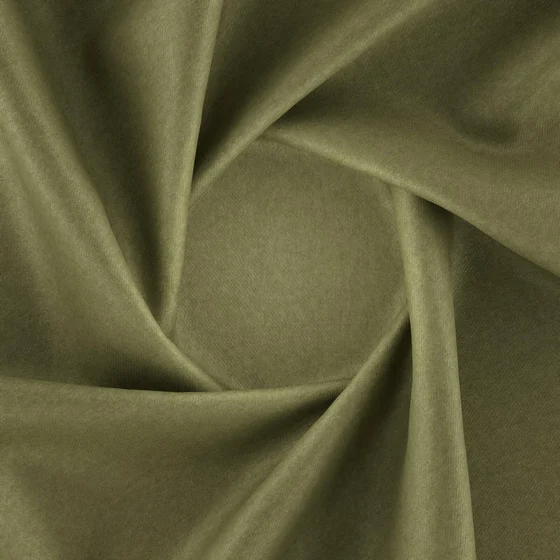 Photo of the fabric Woolly/Woolen Olive swatch by Zepel. Use for Curtains, Upholstery, Accessory, Top of Bed. Style of Plain, Taffeta