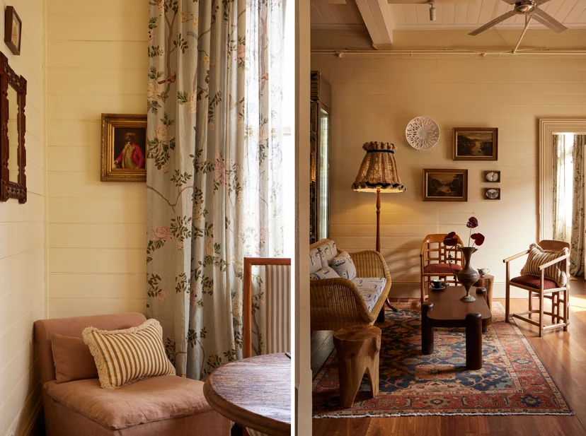 Curtains in Sakura colour Duckegg by James Dunlop | Photographs by Jacqui Turk
