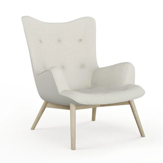 Photo of the fabric Grounded Oyster swatch by James Dunlop. Use for Upholstery, Accessory. Style of Plain, Texture