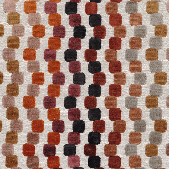 Photo of the fabric Orphisme 4830 4830 0424 swatch by Casamance. Use for Upholstery, Accessory. Style of Geometric, Velvet