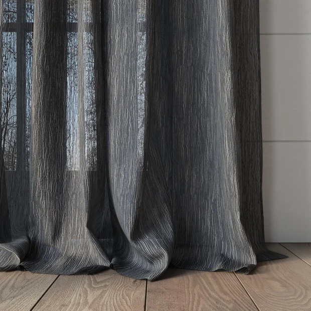 Photo of the fabric Turbulent Storm swatch by James Dunlop. Use for Sheer Curtains. Style of Plain, Sheer