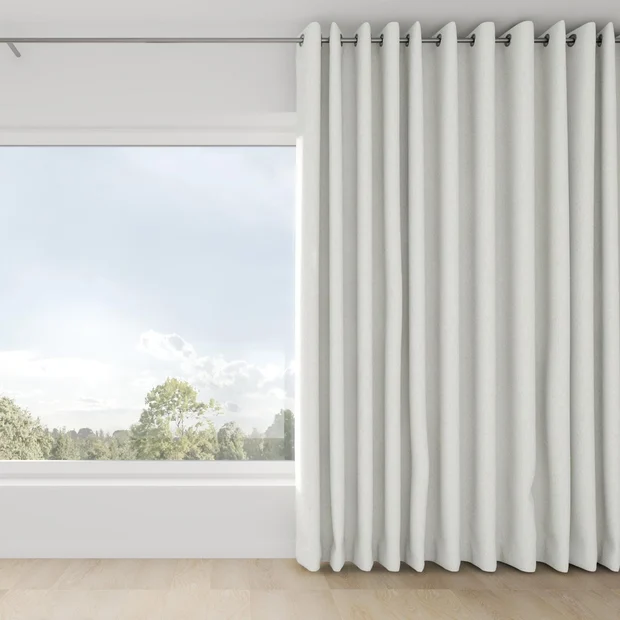 Photo of the fabric Obi Stonewash Duckegg swatch by Mokum. Use for Curtains, Upholstery Light Duty, Accessory, Top of Bed. Style of Plain, Texture