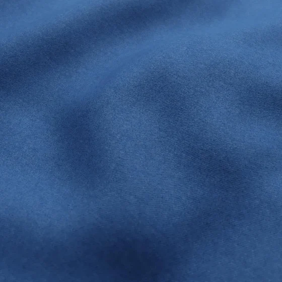 Photo of the fabric Braveheart Cobalt swatch by James Dunlop FibreGuard. Use for Upholstery, Accessory, Top of Bed. Style of Plain, Taffeta