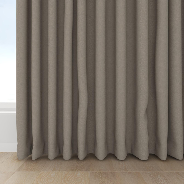 Photo of the fabric Satori Stonewash Tussah swatch by Mokum. Use for Curtains, Upholstery Light Duty, Accessory, Top of Bed. Style of Plain, Texture