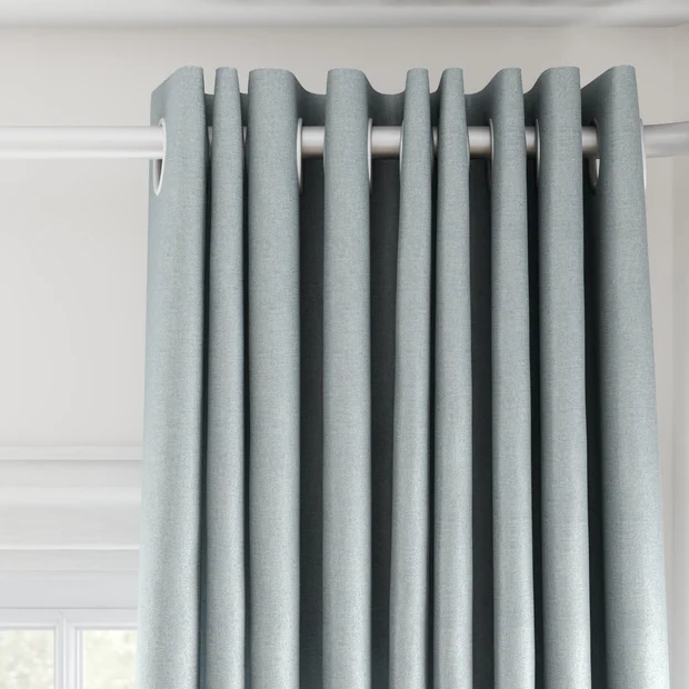 Photo of the fabric Eclipse Blackout Duckegg swatch by James Dunlop. Use for Curtains. Style of Plain, Texture
