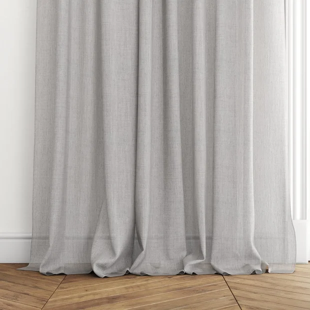 Photo of the fabric Mayfair Chrome swatch by James Dunlop. Use for Sheer Curtains. Style of Sheer, Stripe