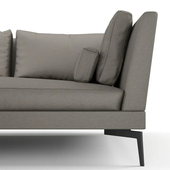 Photo of the fabric Eternal Slate swatch by Mokum. Use for Curtains, Upholstery, Accessory. Style of Plain, Texture