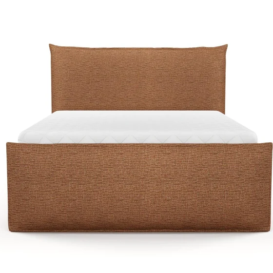 Photo of the fabric Gabrielle Cherrywood swatch by Mokum FibreGuard. Use for Upholstery, Accessory, Top of Bed. Style of Plain, Texture