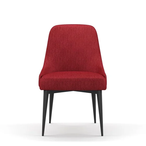 Photo of the fabric Trezor Rasberry swatch by James Dunlop FibreGuard. Use for Curtains, Upholstery, Accessory. Style of Chenille, Plain