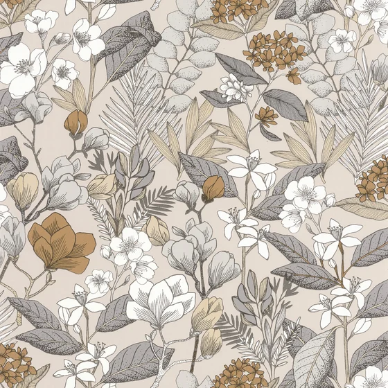 Photo of the fabric May Wallpaper 10185 10 99 swatch by James Dunlop. Use for Wall Covering. Style of Floral And Botannical