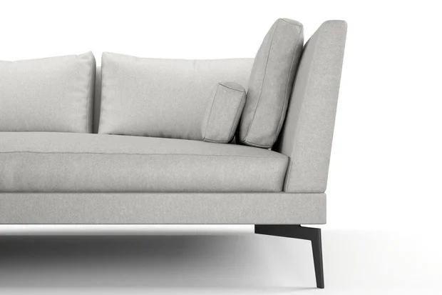 Photo of the fabric Prato Fog swatch by Mokum. Use for Upholstery, Accessory. Style of Plain, Texture